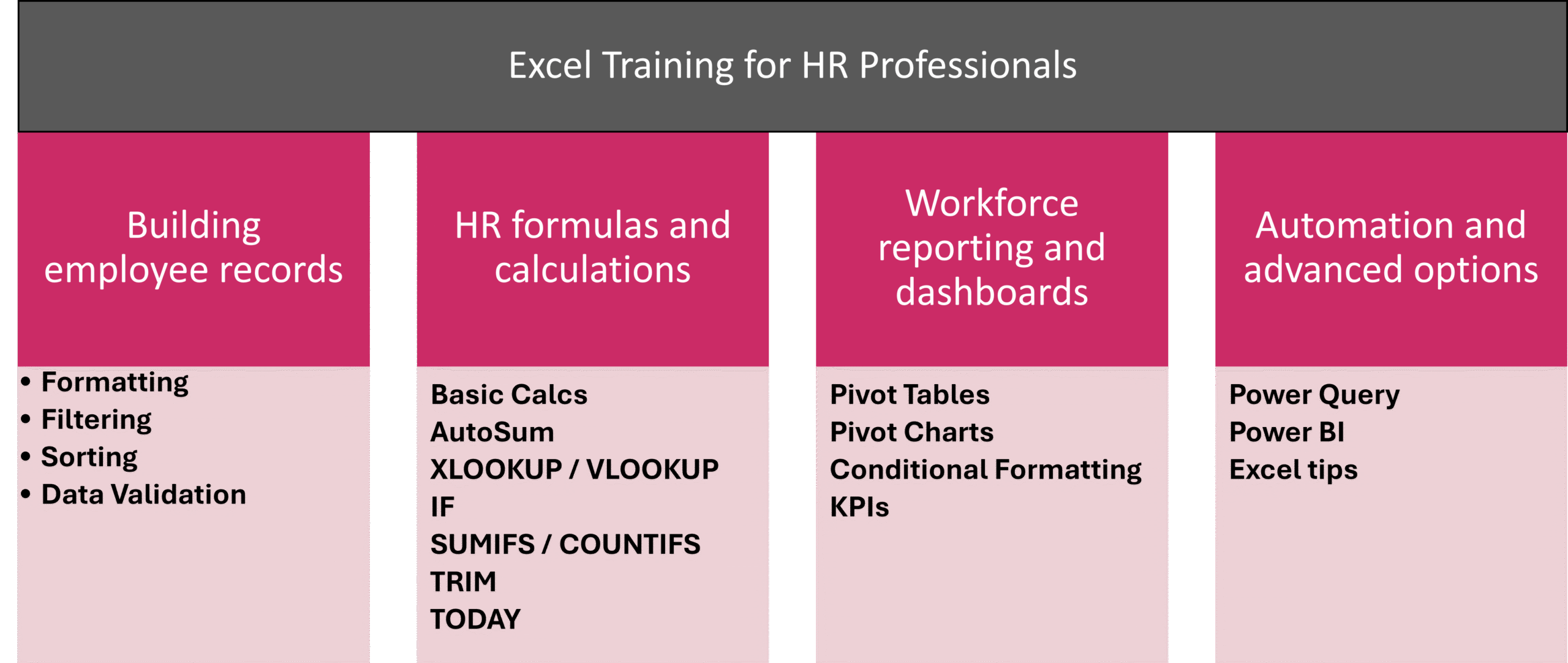 Excel Training for HR Professionals